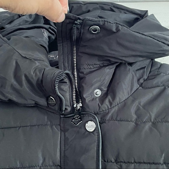 Nanette Lepore Women's Quilted Mid-Length Puffer Coat Jacket W/ Foldover Hood L - Picture 11 of 12